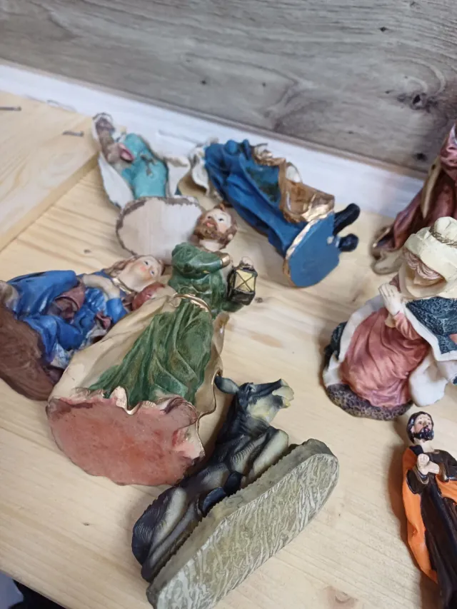 Belén, presepe con figure in resina