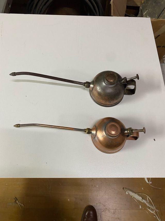 2 Aceiteras Antiguas de Cobre