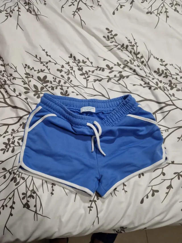 Pantalón corto verano niña azul