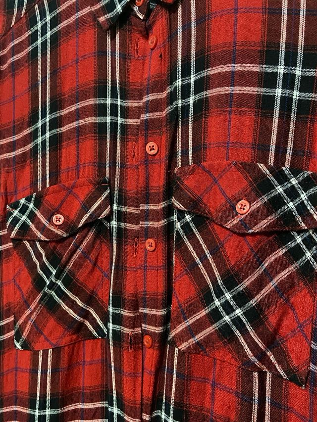 Camicia a maniche lunghe a quadri rossa Divided
