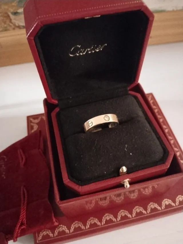Alianza Cartier Love 3 diamantes con papeles. 