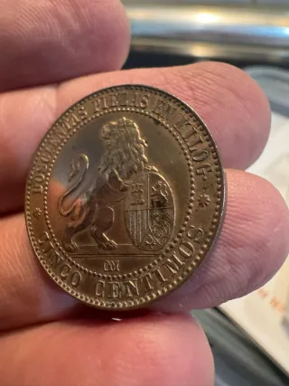 GOBIERNO PROVISIONAL 5 CENTIMOS OM 1870  EBC