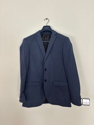 Traje de caballero azul talla S