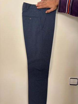 Traje de caballero azul talla S