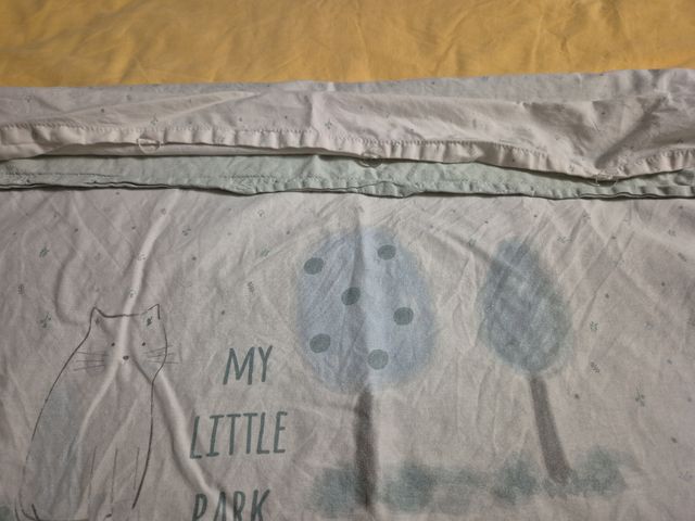 Protector cuna + funda nórdica + sábanas