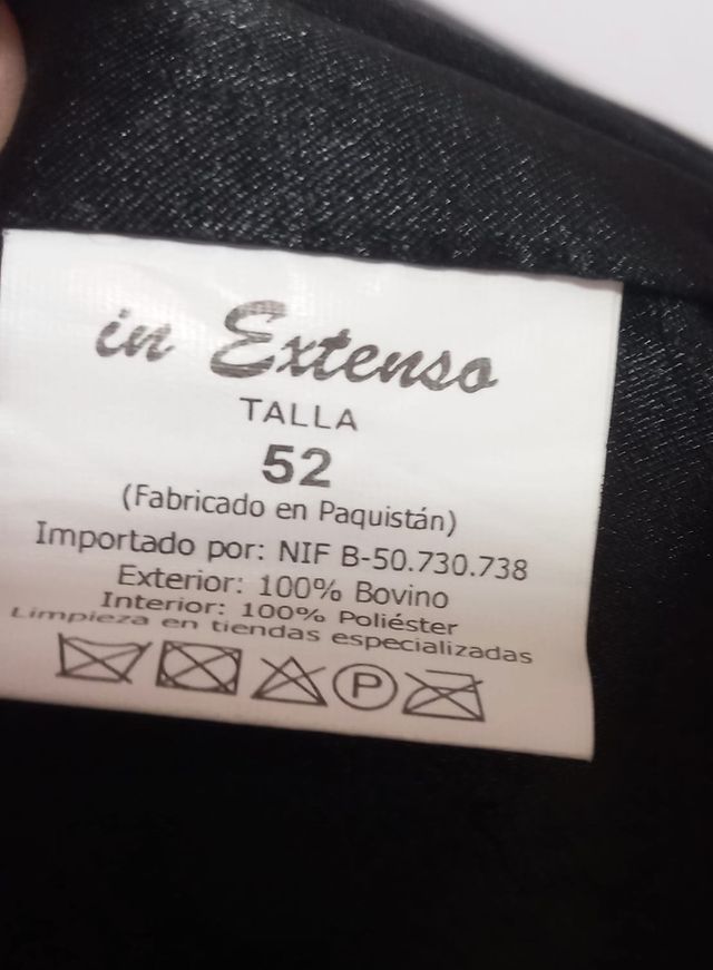 Chaqueta 100% Piel In Extenso Talla 52