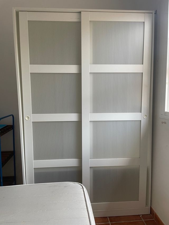 Armario Blanco 120x190x58 Puertas Deslizantes