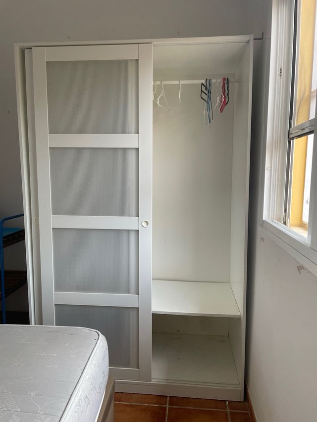 Armario Blanco 120x190x58 Puertas Deslizantes