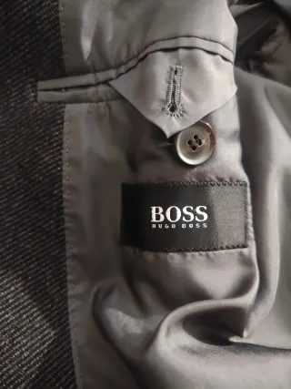 Cappotto Boss Hugo Boss 82% Lana Vergine Grigio