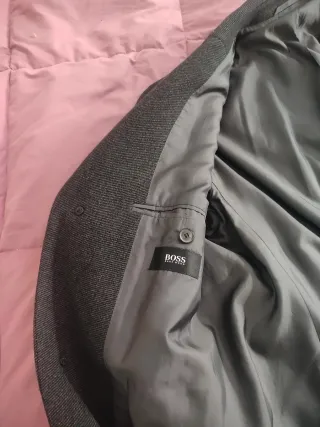 Cappotto Boss Hugo Boss 82% Lana Vergine Grigio