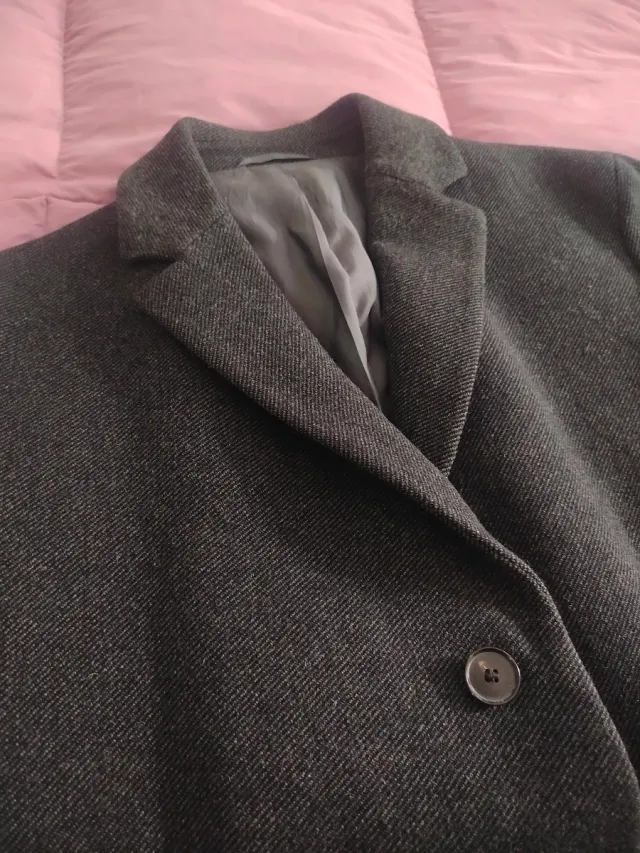 Cappotto Boss Hugo Boss 82% Lana Vergine Grigio