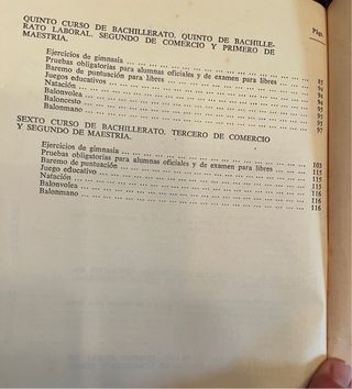 Lecciones de Educación Física.
