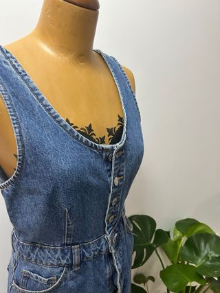 Vestido Peto Vaquero Mango Talla M