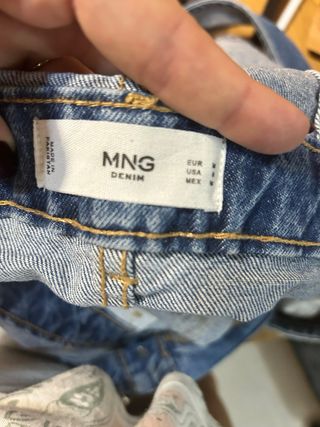 Vestido Peto Vaquero Mango Talla M