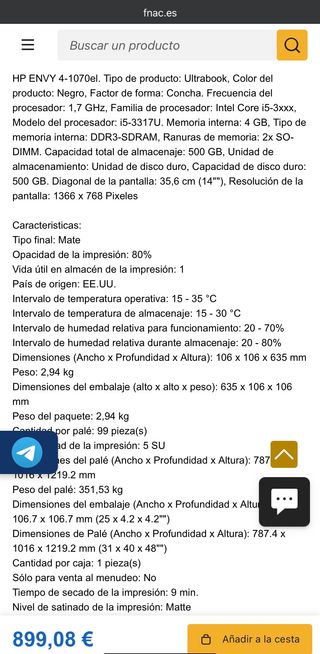 HP ENVY PORTATIL ULTRABOOK ORDENADOR BEATS 3usosI5