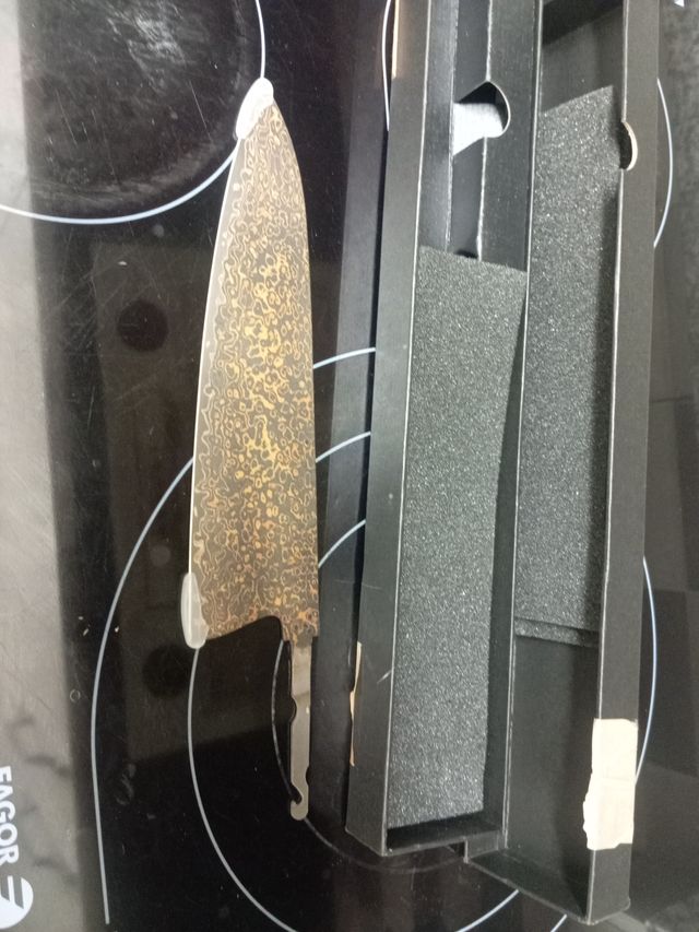 Cuchillo Chef Damasco Sin Mango