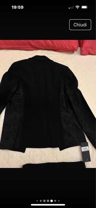 Tailleur pantalone nero taglia 46 slim