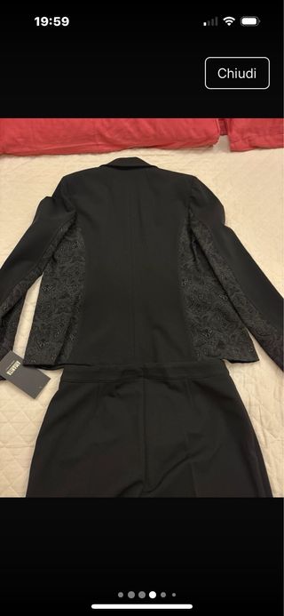 Tailleur pantalone nero taglia 46 slim