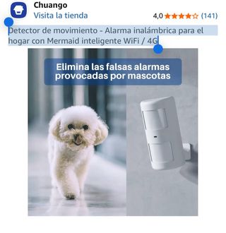 Chuango Detector Movimiento Alarma WiFi 4G