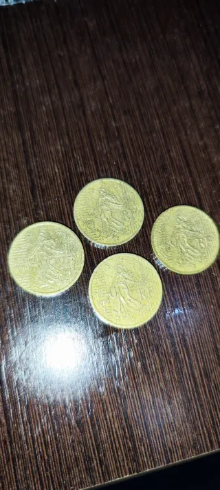 4 Monedas 50 Céntimos Euro Francia