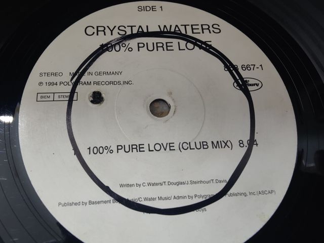 Vinilo Crystal Waters 100% Pure Love