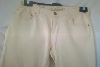 Pantalones pitillo Zara beige
