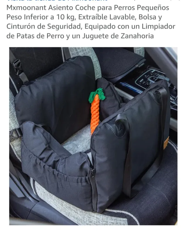 Asiento coche perros pequeños (10 kg)