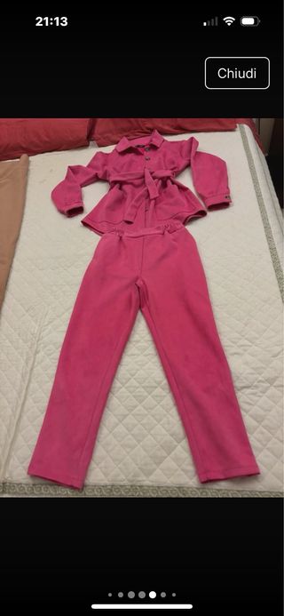 Completo pantalone fucsia