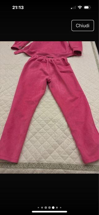 Completo pantalone fucsia