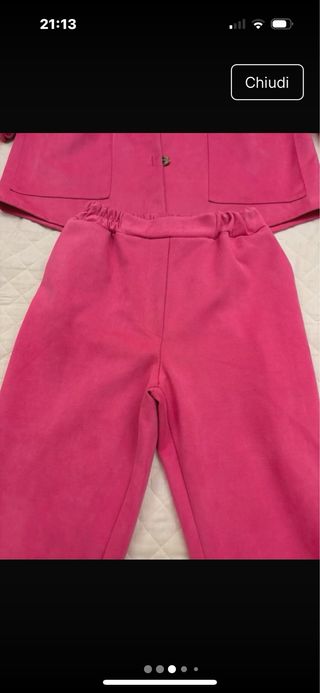 Completo pantalone fucsia