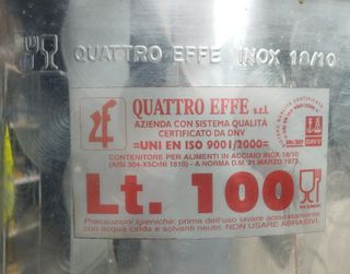 Depósito Acero Inox 100L con Grifo