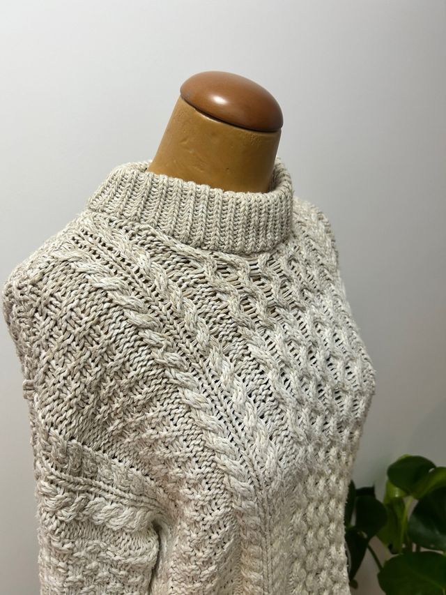 Jersey de punto grueso beige