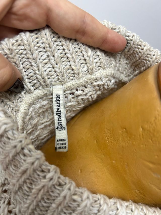 Jersey de punto grueso beige