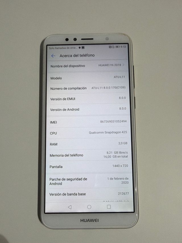 Huawei Y6 2018 16GB EXCELENTE