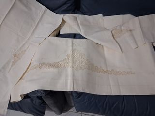 Lenzuola lino ricamo Cantù