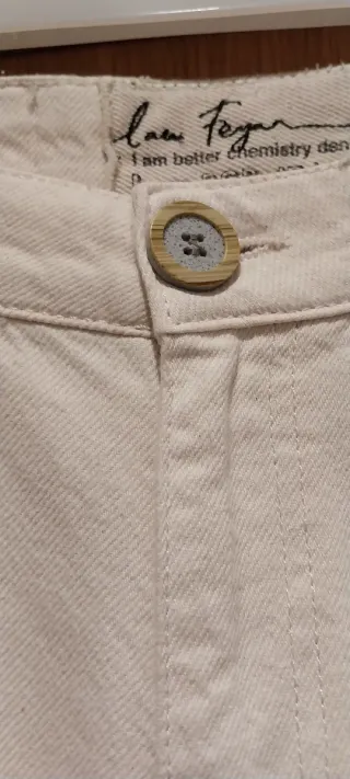 Calças pantalona BSB bege