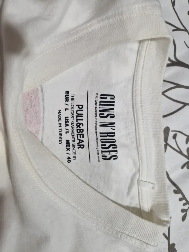 Camiseta Pull&Bear Guns N' Roses Blanca