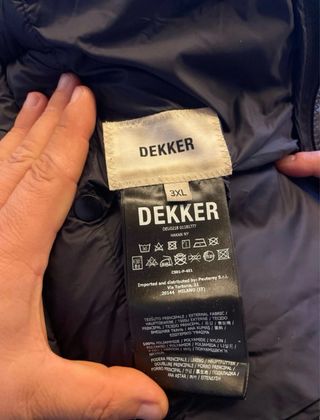 Piumino Uomo Dekker Taglia XXXL Nero