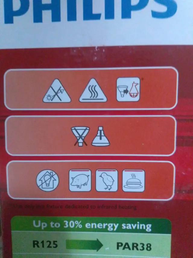 Bombilla Philips 240V PAR38 175W