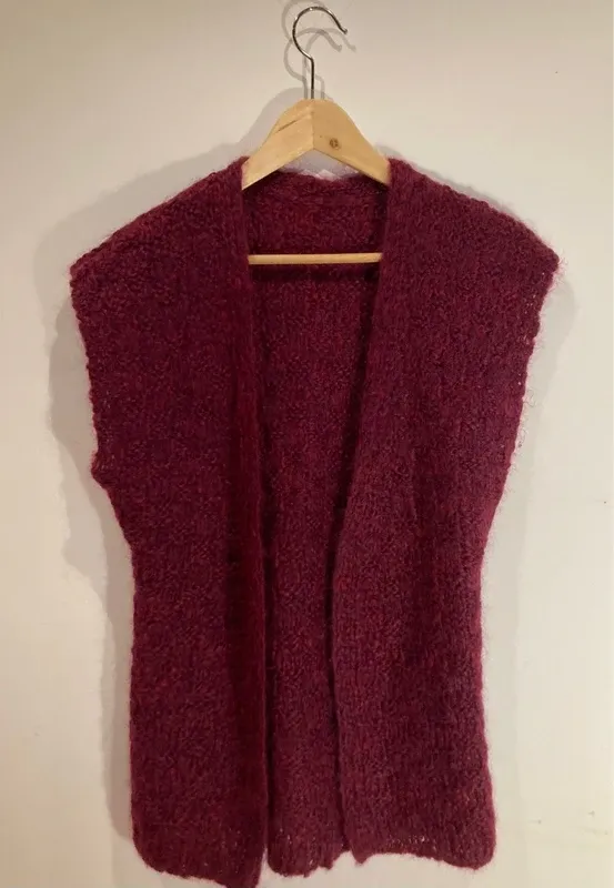 Chaleco de punto hecho a mano