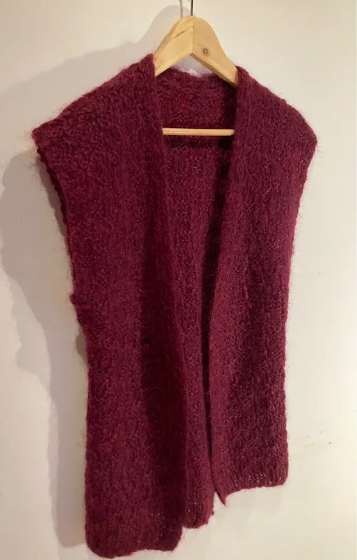 Chaleco de punto hecho a mano