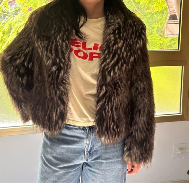 Chaqueta efecto pelo nueva