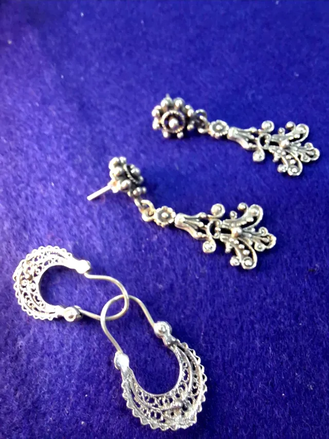 Pendientes de Plata 1ª ley 925 filigrana.