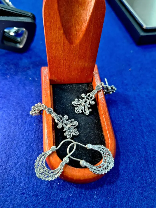 Pendientes de Plata 1ª ley 925 filigrana.