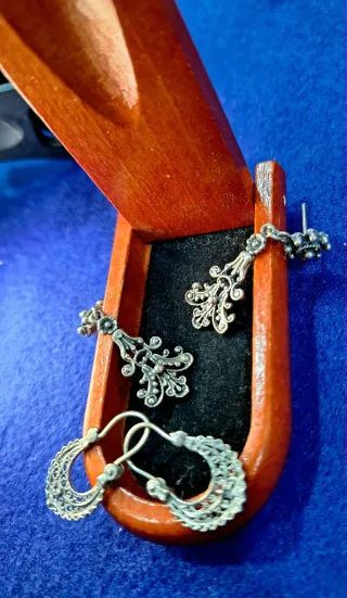 Pendientes de Plata 1ª ley 925 filigrana.