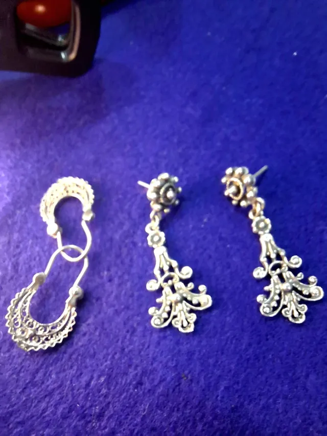 Pendientes de Plata 1ª ley 925 filigrana.
