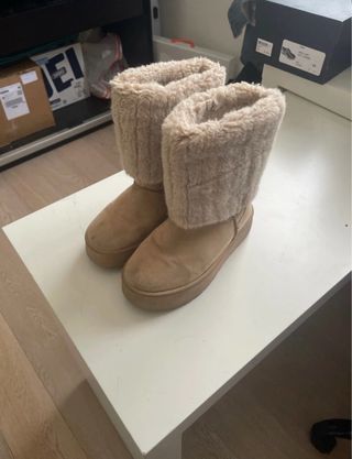 Stivaletti bimba pelliccia beige tg 34