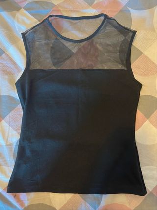 Maglietta nera bambina con rete