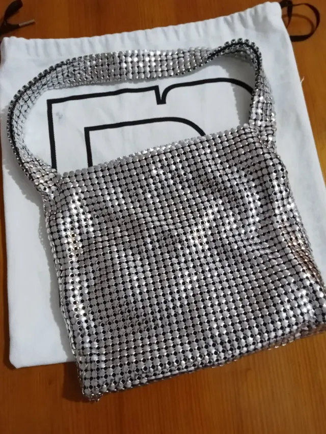 Paco Rabanne Pixel Silver Bag New