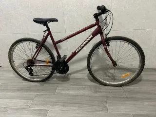 Bicicleta de montaña color burdeos